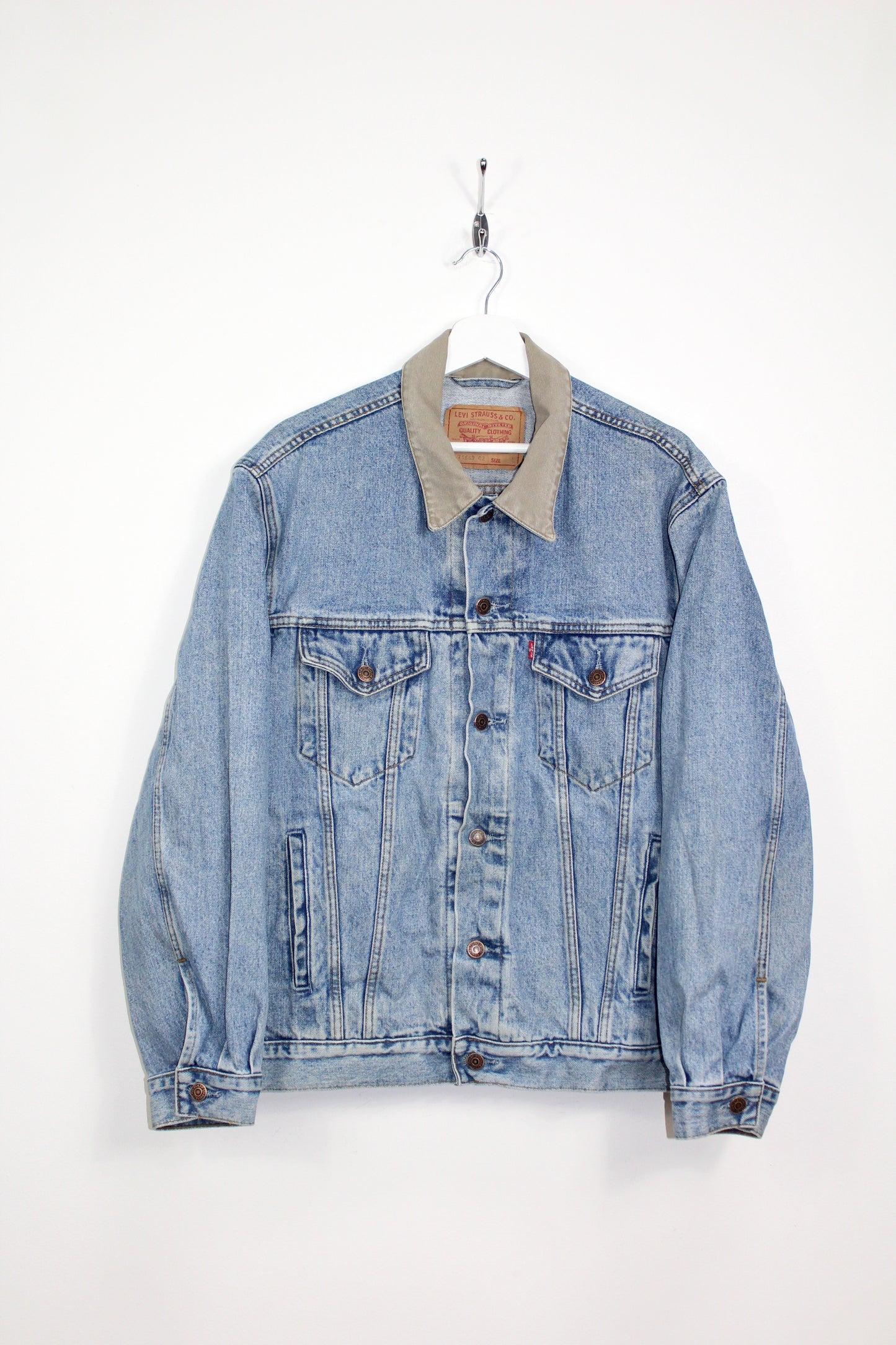 LEVI'S 90'S VINTAGE STONE WASH TRUCKER DENIM JACKET LARGE