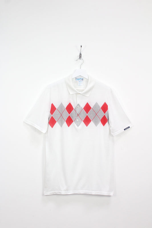 ADIDAS VINTAGE IVAN LENDL ARGYLE DIAMONDS 1982 TENNIS POLO SHIRT LARGE