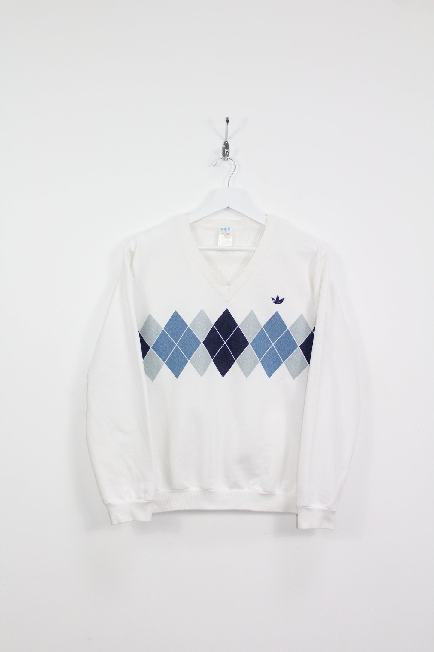 ADIDAS VINTAGE IVAN LENDL ARGYLE DIAMONDS 1982 TENNIS SWEATSHIRT MEDIUM