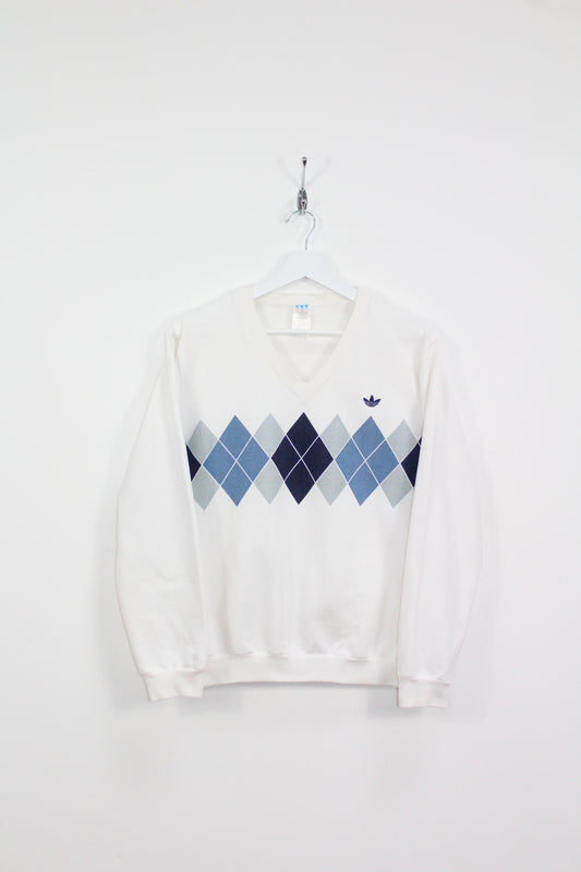 ADIDAS VINTAGE IVAN LENDL ARGYLE DIAMONDS 1982 TENNIS SWEATSHIRT MEDIUM