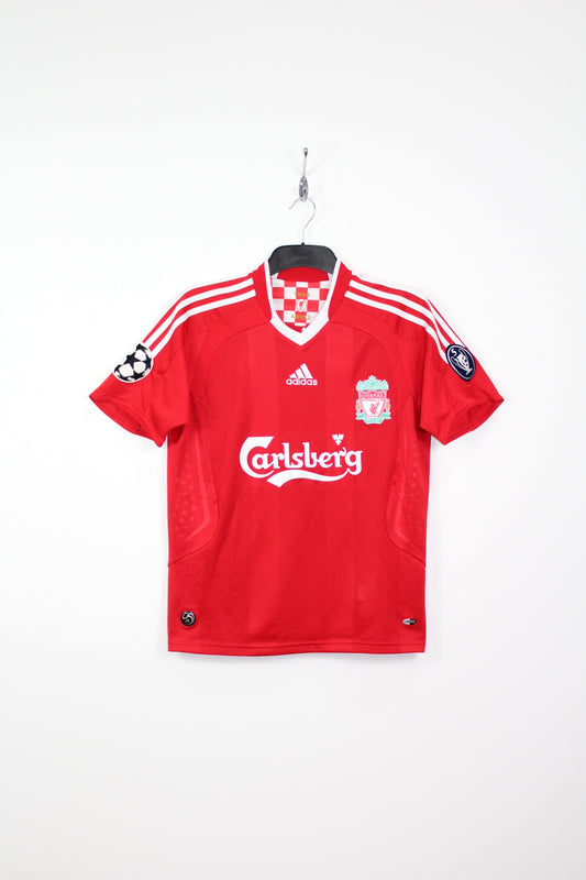 LIVERPOOL 2008 ADIDAS CHAMPIONS LEAGUE HOME FOOTBALL SHIRT GERRARD #8 SMALL