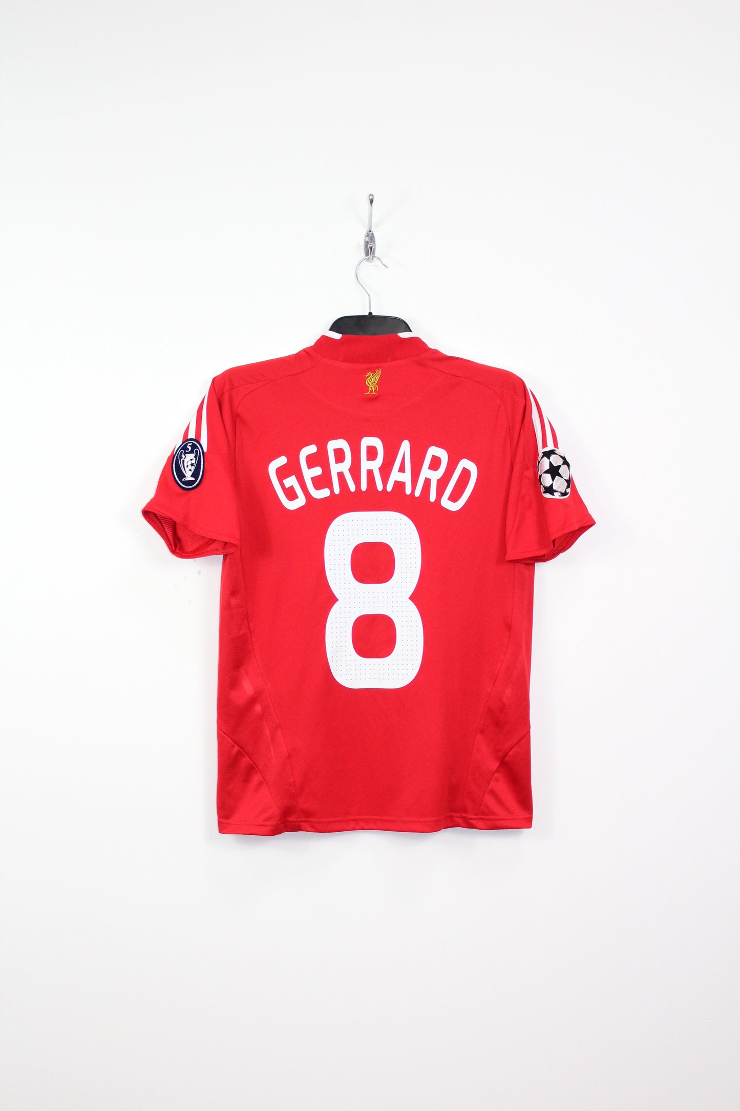 LIVERPOOL 2008 ADIDAS CHAMPIONS LEAGUE HOME FOOTBALL SHIRT GERRARD #8 SMALL