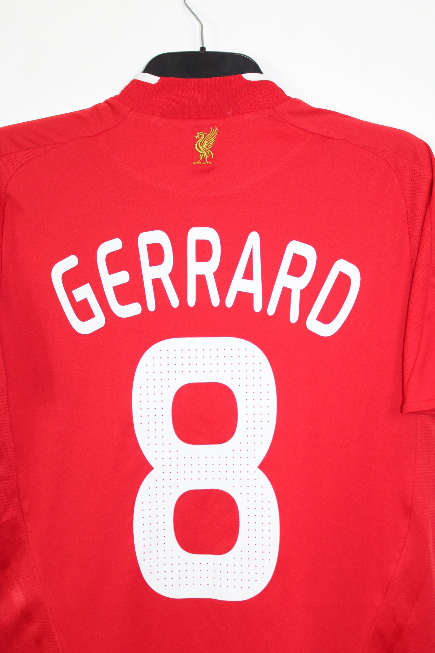 LIVERPOOL 2008 ADIDAS CHAMPIONS LEAGUE HOME FOOTBALL SHIRT GERRARD #8 SMALL