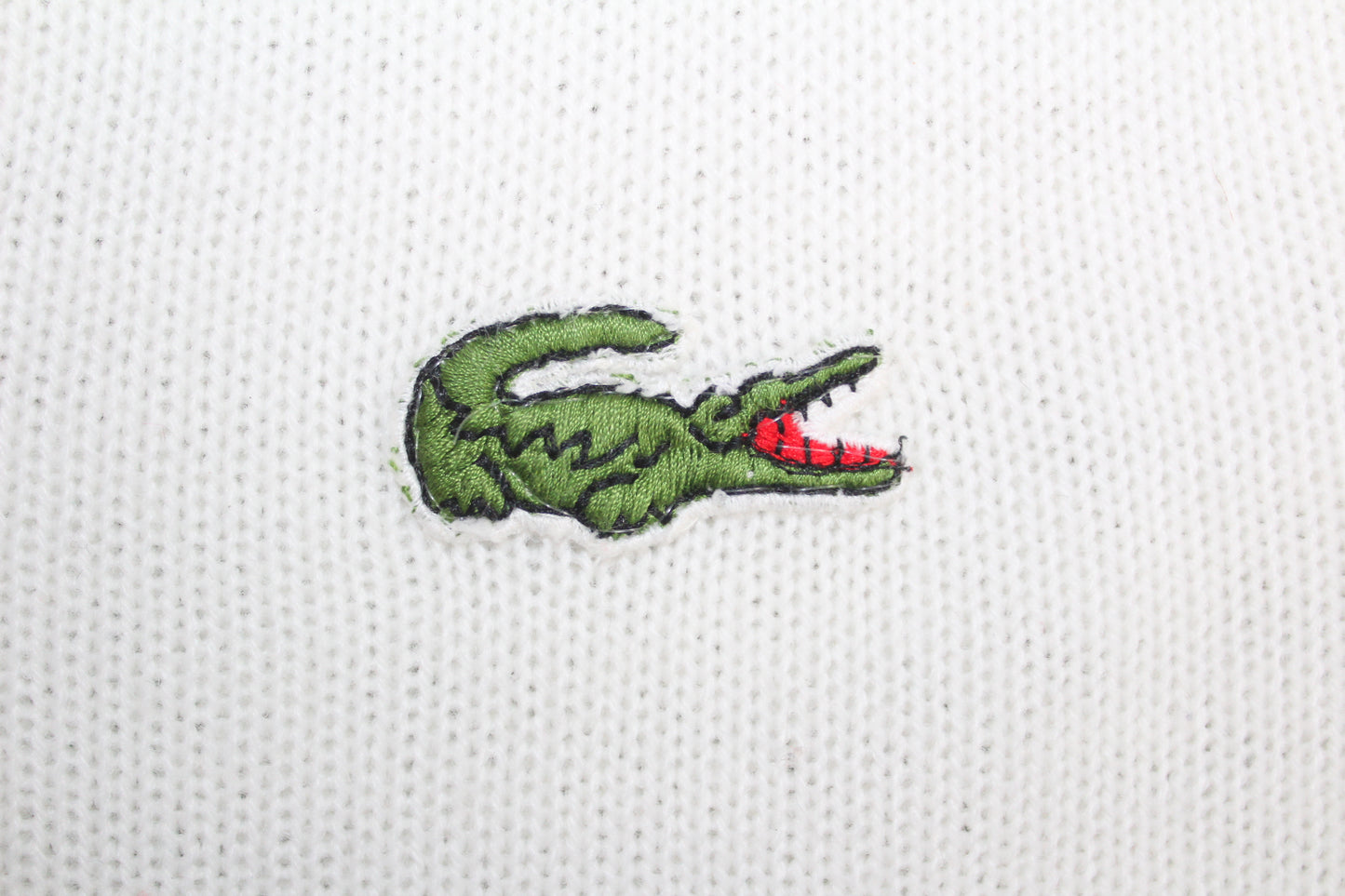 LACOSTE 80'S VINTAGE CHEMISE LACCOSTE TENNIS KNIT JUMPER LARGE