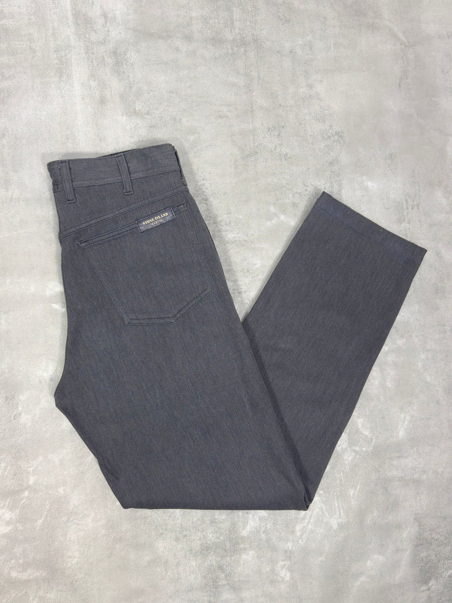 VINTAGE STONE ISLAND MARINA AW 1997 STRAIGHT LEG COTTON TROUSERS W 30" x L 30"