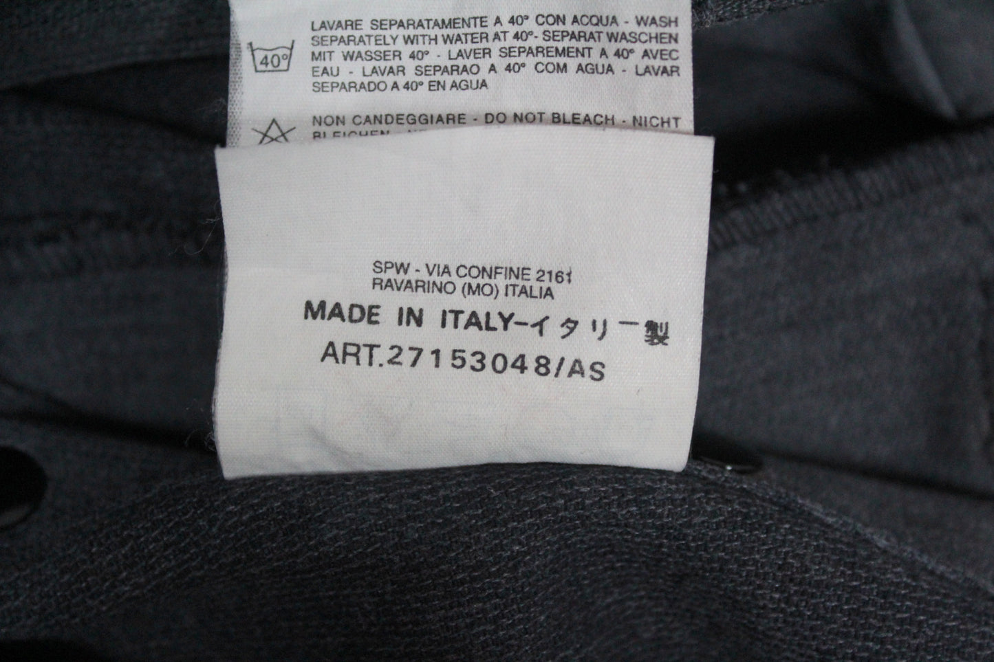 VINTAGE STONE ISLAND MARINA AW 1997 STRAIGHT LEG COTTON TROUSERS W 30" x L 30"