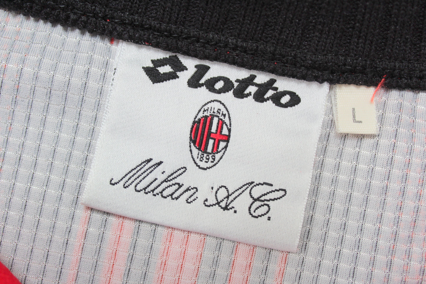 AC MILAN 1997-98 VINTAGE LOTTO FOURTH FOOTBALL SHIRT LARGE