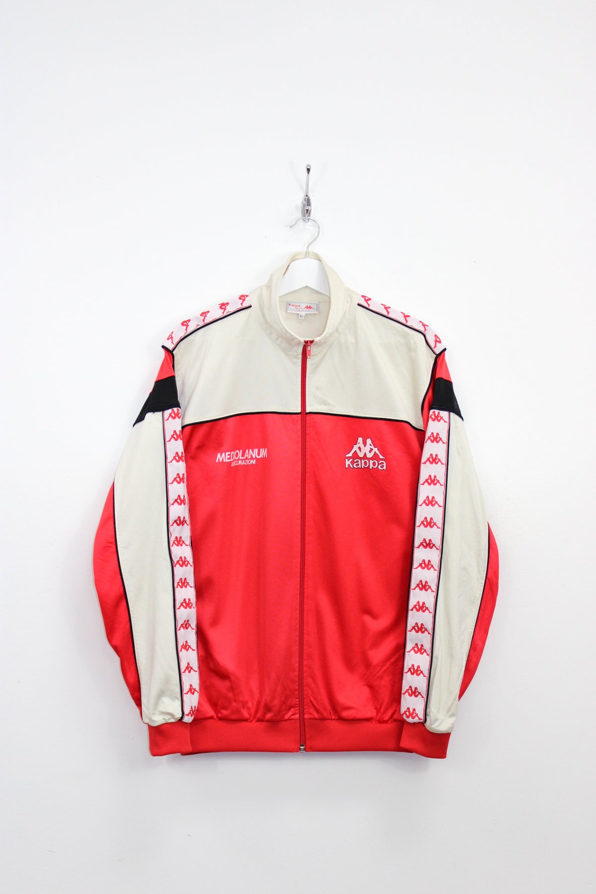 VINTAGE KAPPA AC MILAN 1988-90 TRACKSUIT TOP JACKET LARGE