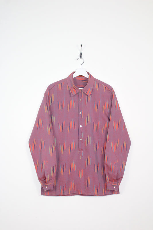 MISSONI 80'S VINTAGE ABSTRACT PATTERN LONG SLEEVE SHIRT LARGE