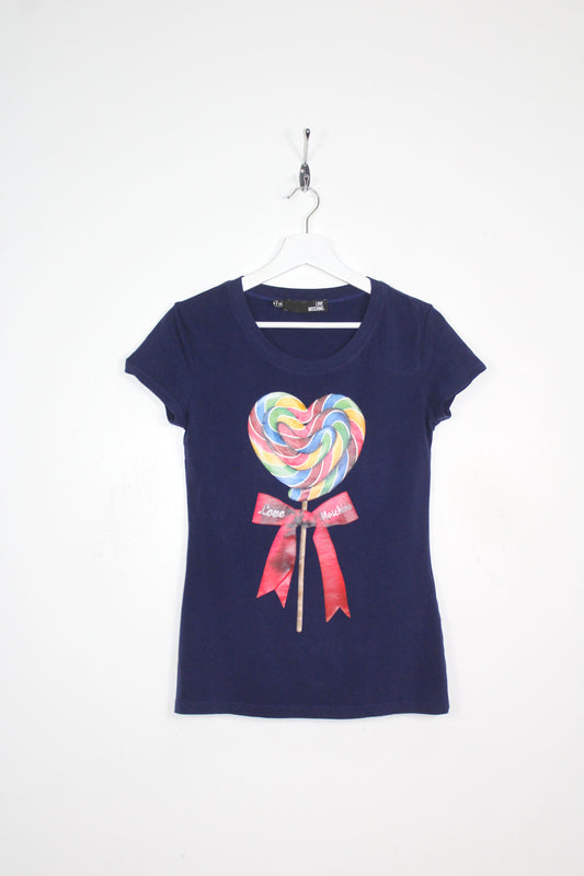 LOVE MOSCHINO HEART LOLLIPOP T-SHIRT MEDIUM