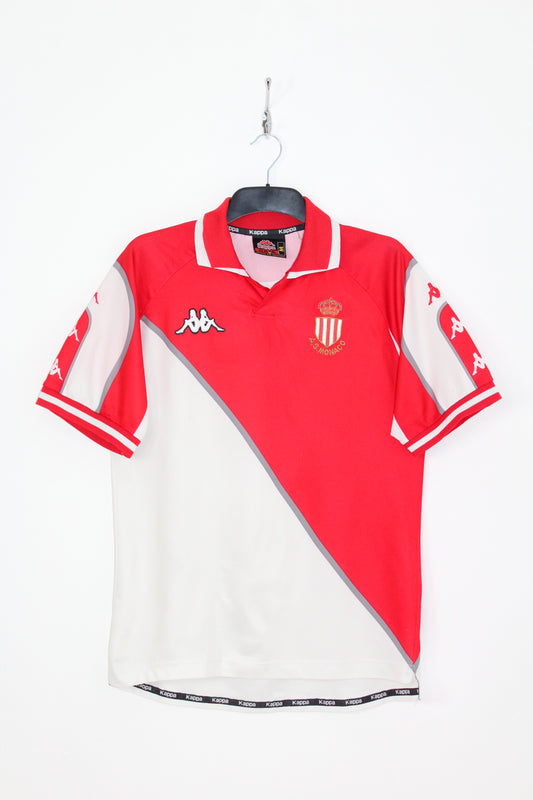 AS MONACO 1998-1999 KAPPA HOME FOOTBALL SHIRT MEDIUM