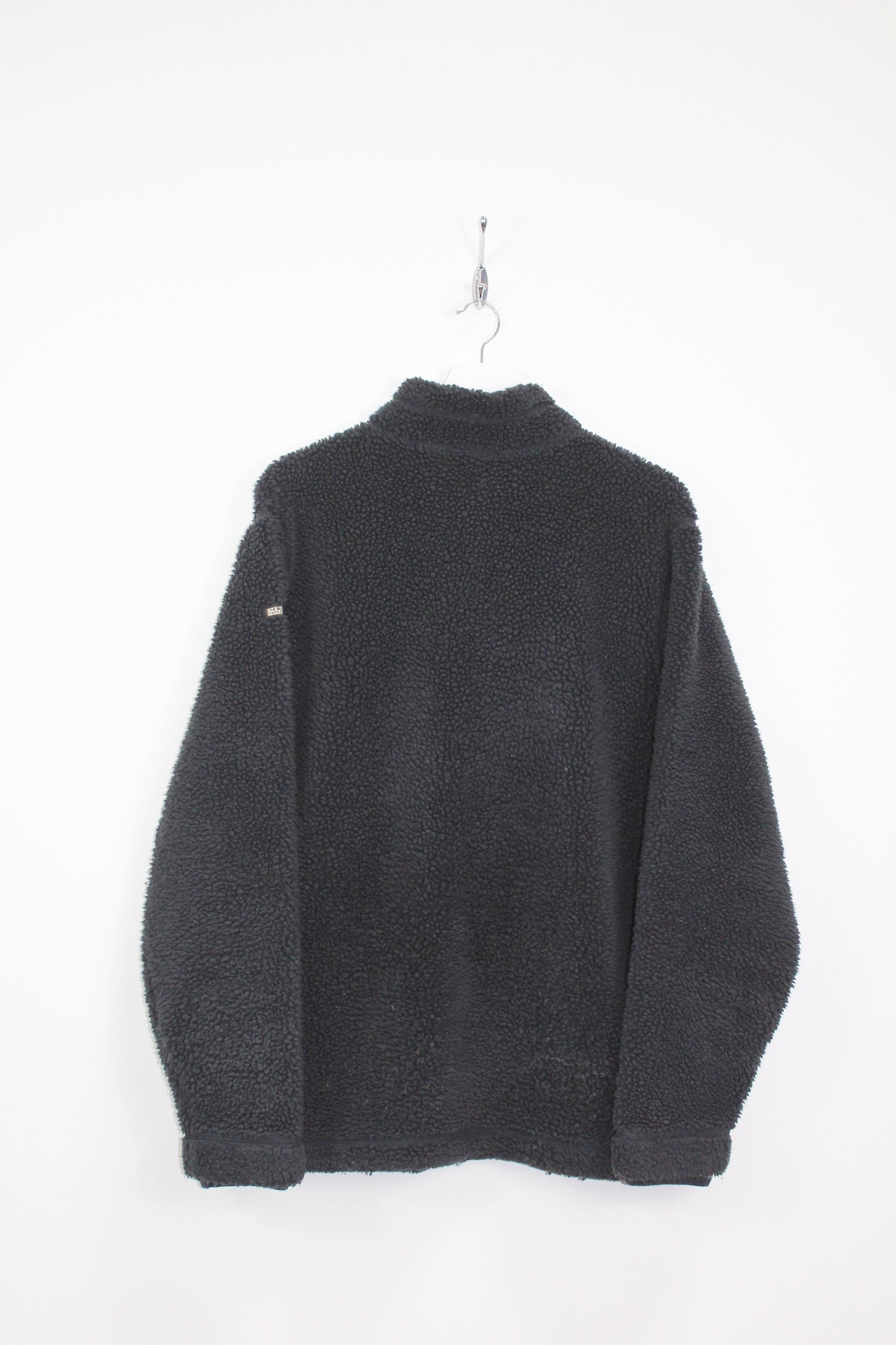 NAPAPIJRI VINTAGE FLAG LOGO SHERPA FLEECE SWEATSHIRT XL