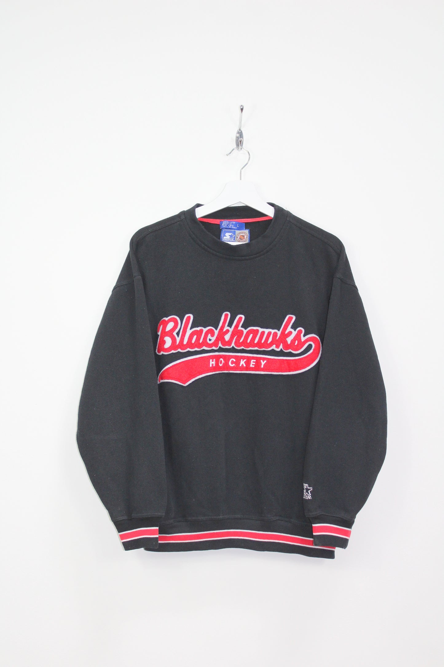 STARTER 90'S VINTAGE CHICAGO BLACKHAWKS NHL HOCKEY SWEATSHIRT LARGE