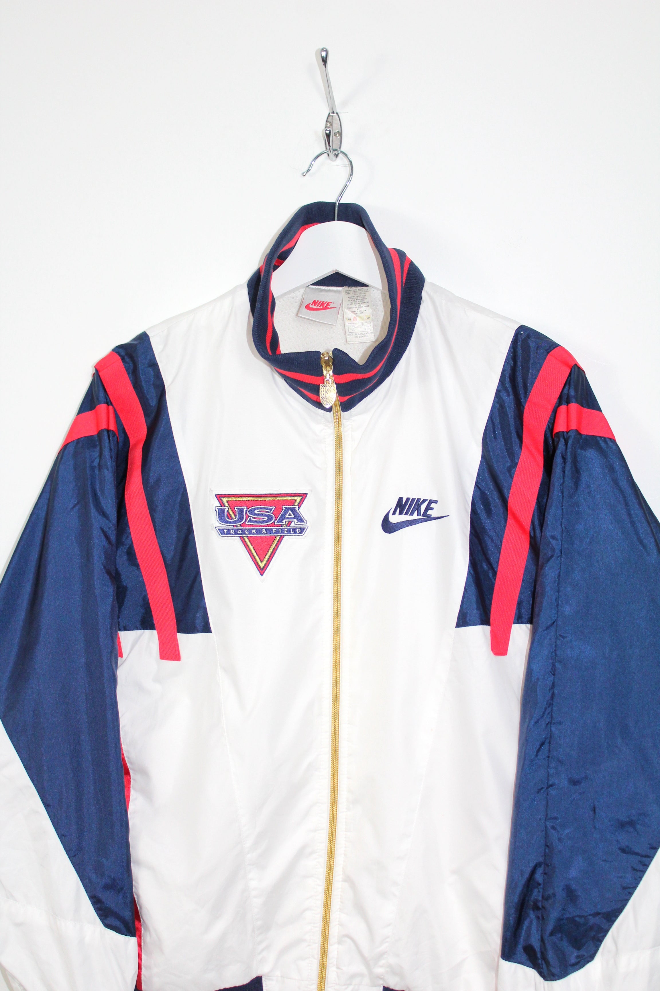 Vintage NIKE Jacket Size L Embroidered sale United States USA Made TRACK & FIELD Rare