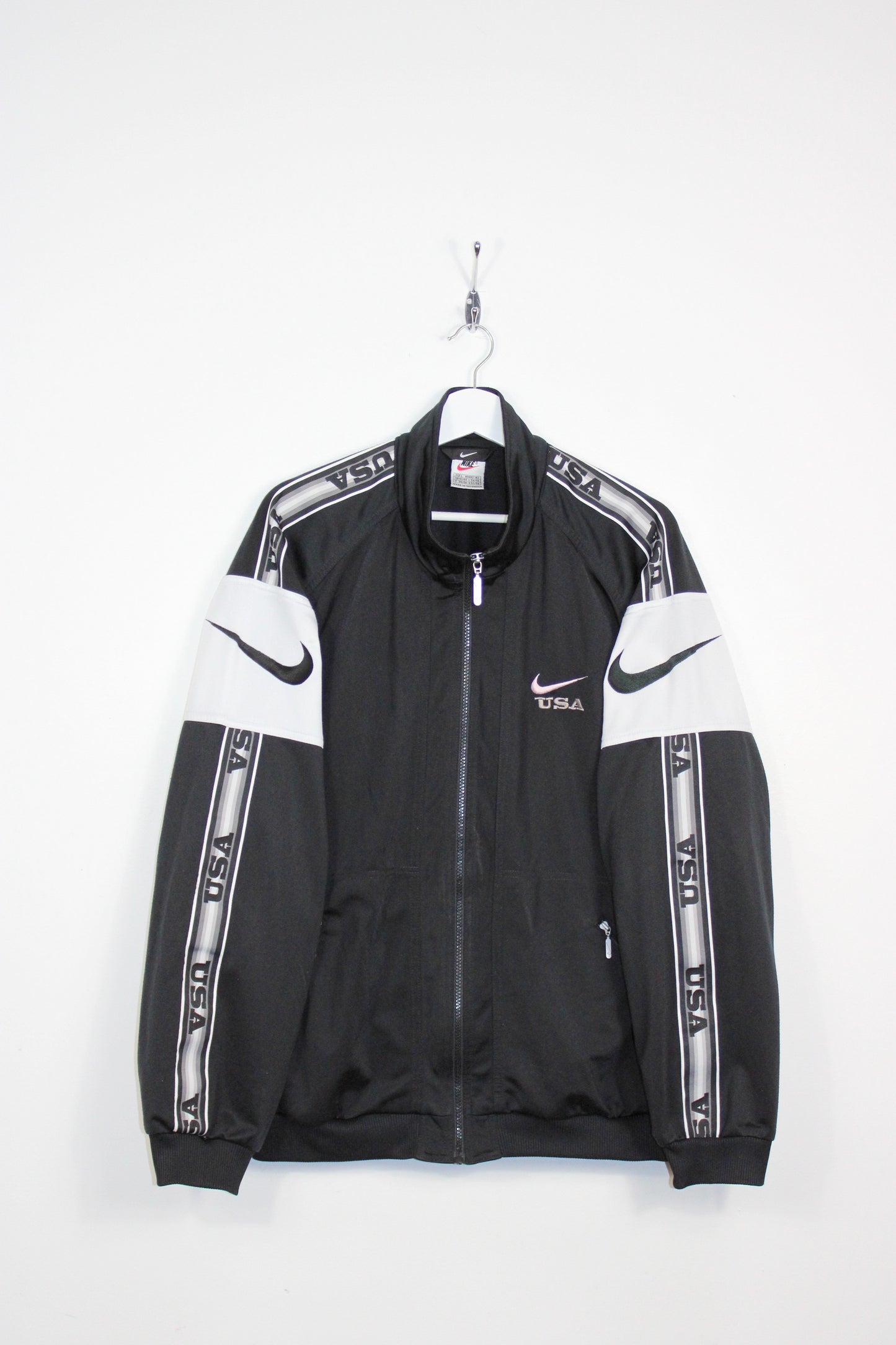 NIKE 90'S VINTAGE TEAM USA TRACKSUIT TOP JACKET LARGE