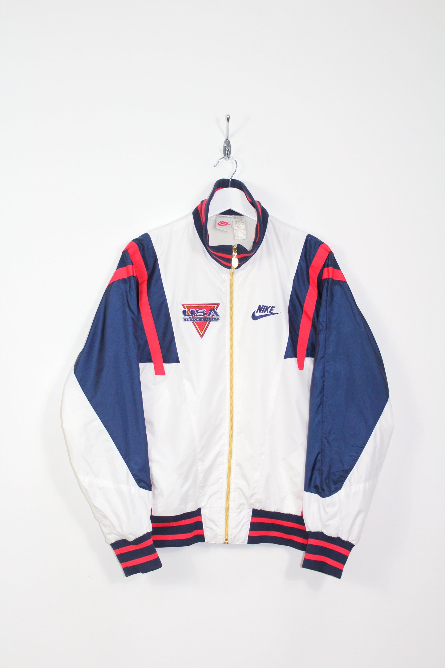 NIKE 90'S VINTAGE USA TRACK FIELD TRACKSUIT TOP JACKET MEDIUM