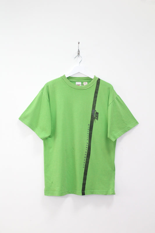NIKE 80'S VINTAGE ATHLETIC PERFORMANCE GREEN T-SHIRT LARGE