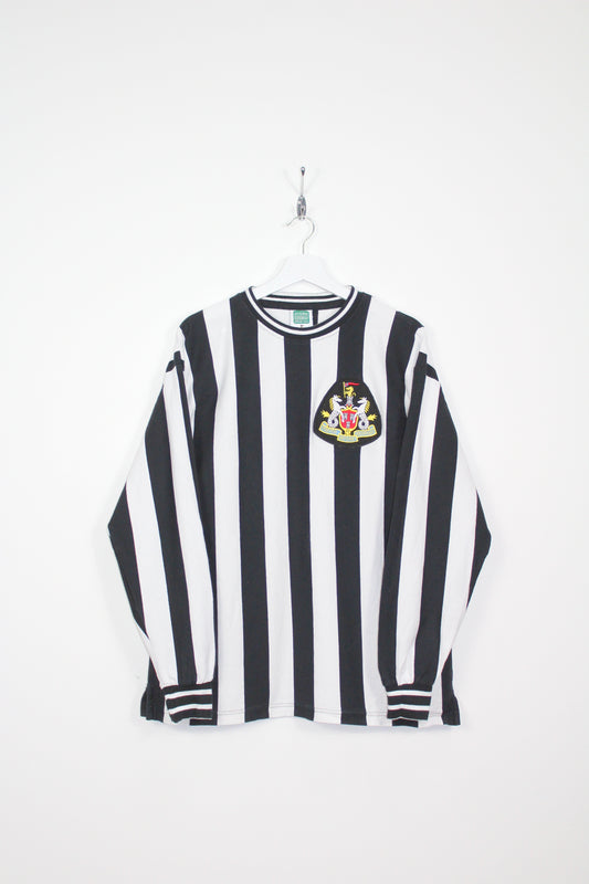 NEWCASTLE UNITED 1970 SCORE DRAW RETRO HOME LONG SLEEVE FOOTBALL SHIRT XL