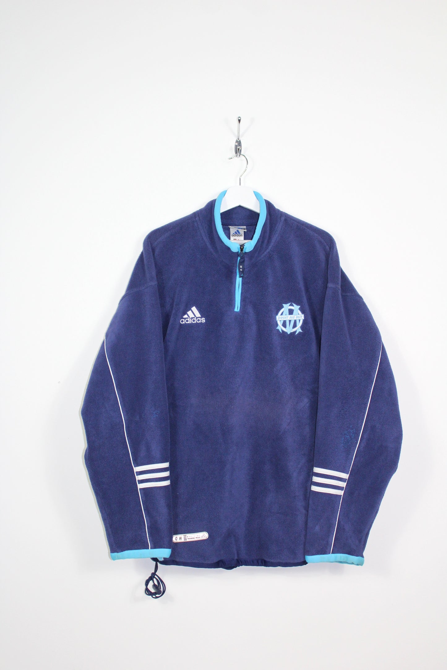 ADIDAS 90'S VINTAGE OLYMPIQUE MARSEILLE TRAINING FLEECE SWEATSHIRT D9 XXL