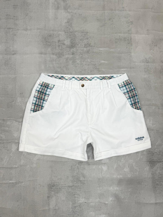 ADIDAS 90'S VINTAGE STEFAN EDBERG INDIAN WELLS OPEN 1994 TENNIS SHORTS LARGE