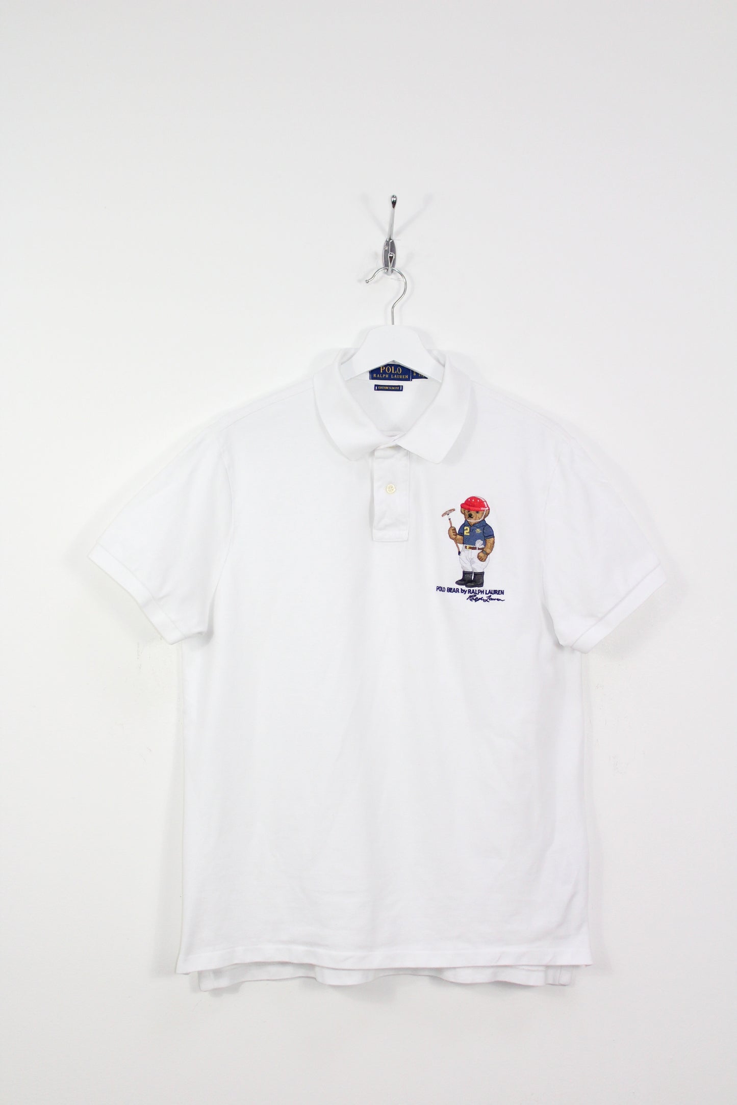 POLO RALPH LAUREN CRICKET BEAR CUSTOM SLIM FIT POLO SHIRT LARGE