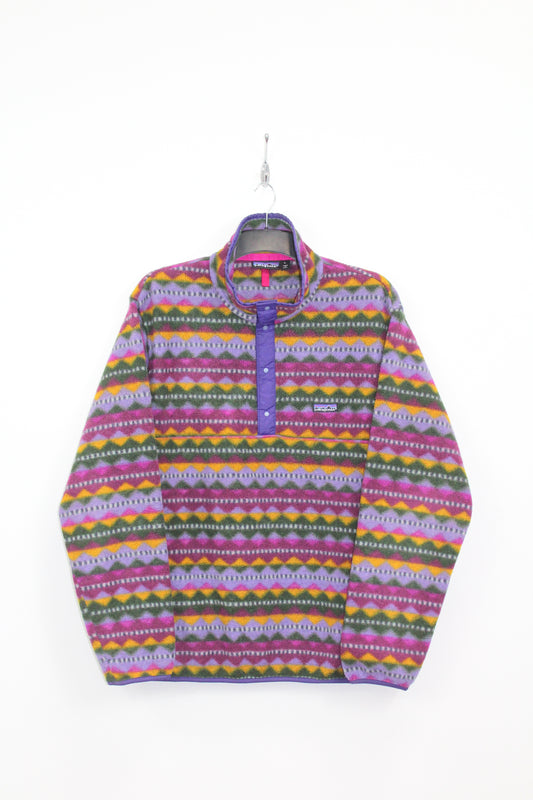 PATAGONIA 90'S VINTAGE MULTICOLORED FLEECE SWEATSHIRT LARGE