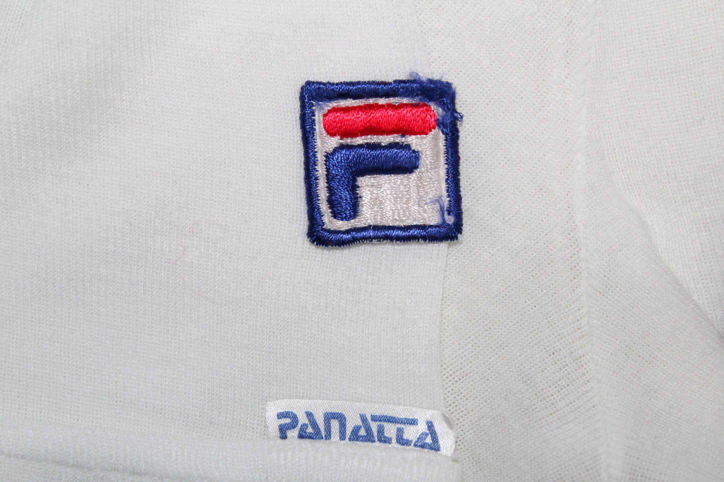 FILA OG 1974 VINTAGE PANATTA SETTANTA WHITE LINE TENNIS POLO SHIRT MEDIUM