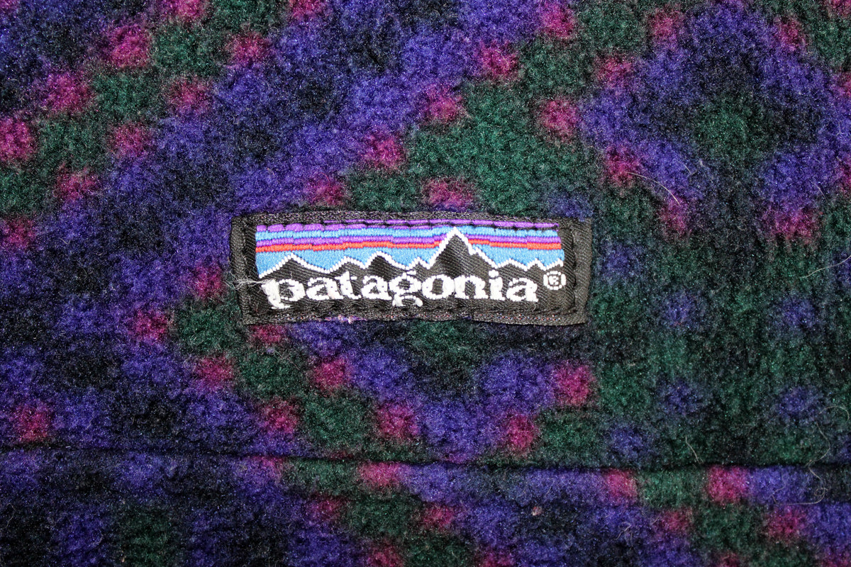 PATAGONIA 90'S VINTAGE AZTEC PATTERN FLEECE SWEATSHIRT LARGE