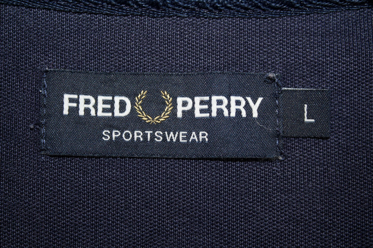 FRED PERRY VINTAGE TAPED LOGO TRACKSUIT TOP JACKET LARGE