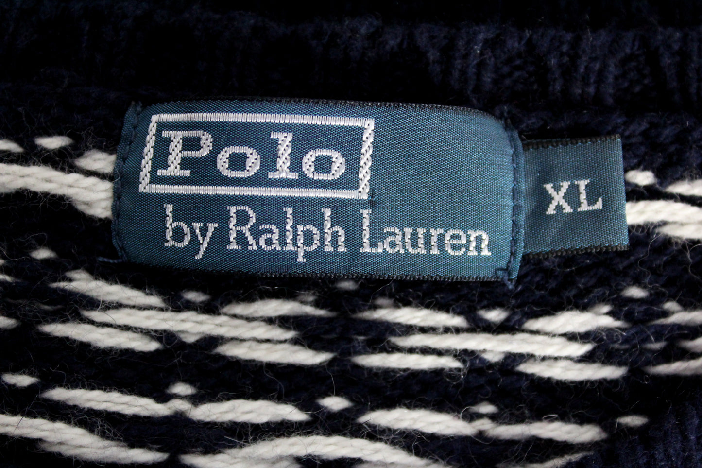 POLO RALPH LAUREN 90'S VINTAGE K SWISS SNOWFLAKE KNIT JUMPER XL