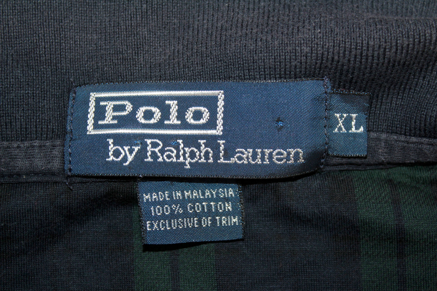 RALPH LAUREN POLO BEAR 90'S VINTAGE CHECKED POLO SHIRT XL