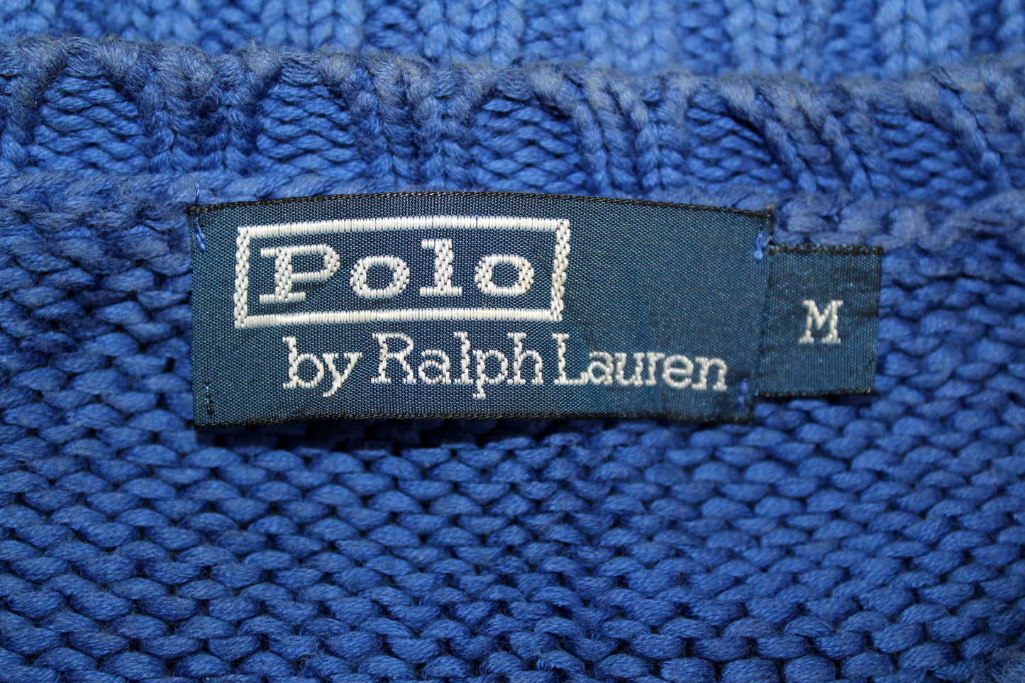 POLO RALPH LAUREN VINTAGE HEAVY COTTON STRIPED JUMPER MEDIUM