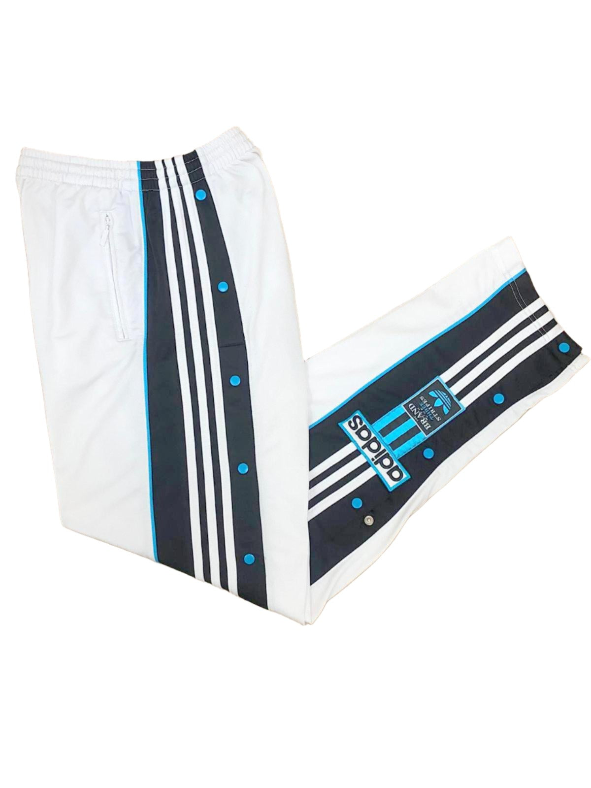 ADIDAS 90'S POPPERS TRACKSUIT BOTTOMS POPPERS BOTTOMS D4 MEDIUM