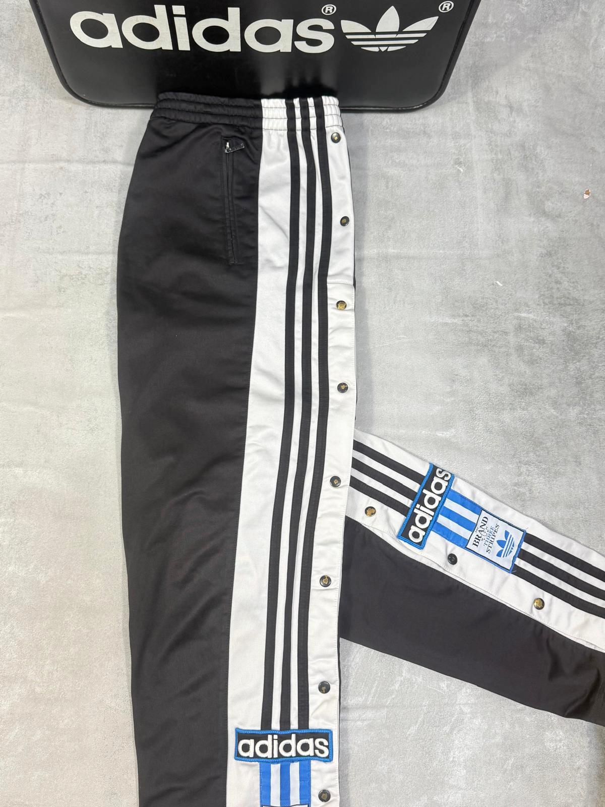 ADIDAS 90'S VINTAGE  POPPERS TRACKSUIT BOTTOMS POPPERS BOTTOMS D4 MEDIUM