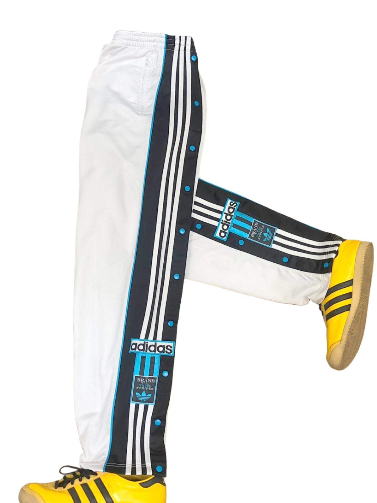 ADIDAS 90'S POPPERS TRACKSUIT BOTTOMS POPPERS BOTTOMS D4 MEDIUM