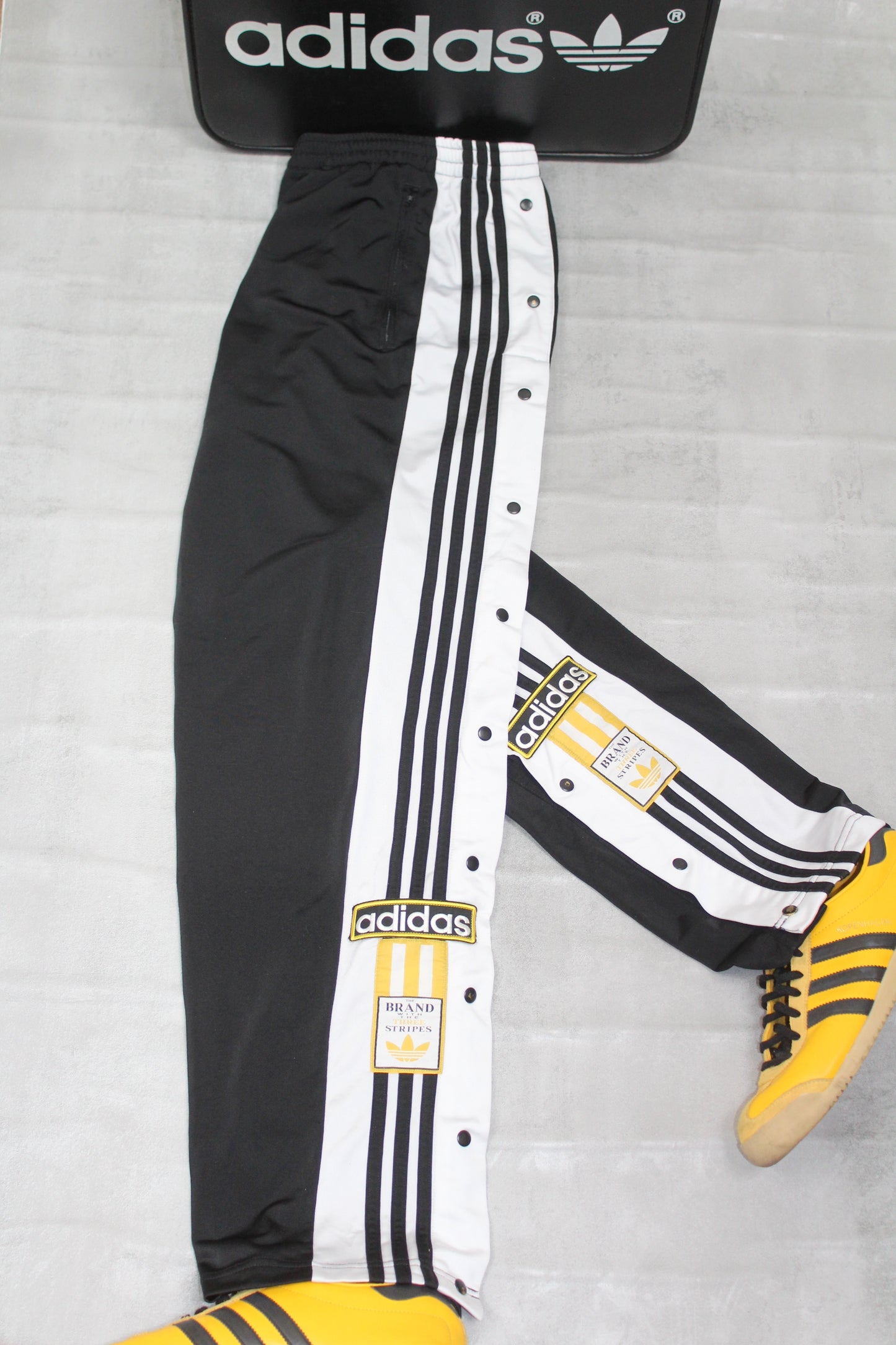 ADIDAS ORIGINALS ARCHIVE POPPERS TRACKSUIT BOTTOMS POPPERS BOTTOMS LARGE
