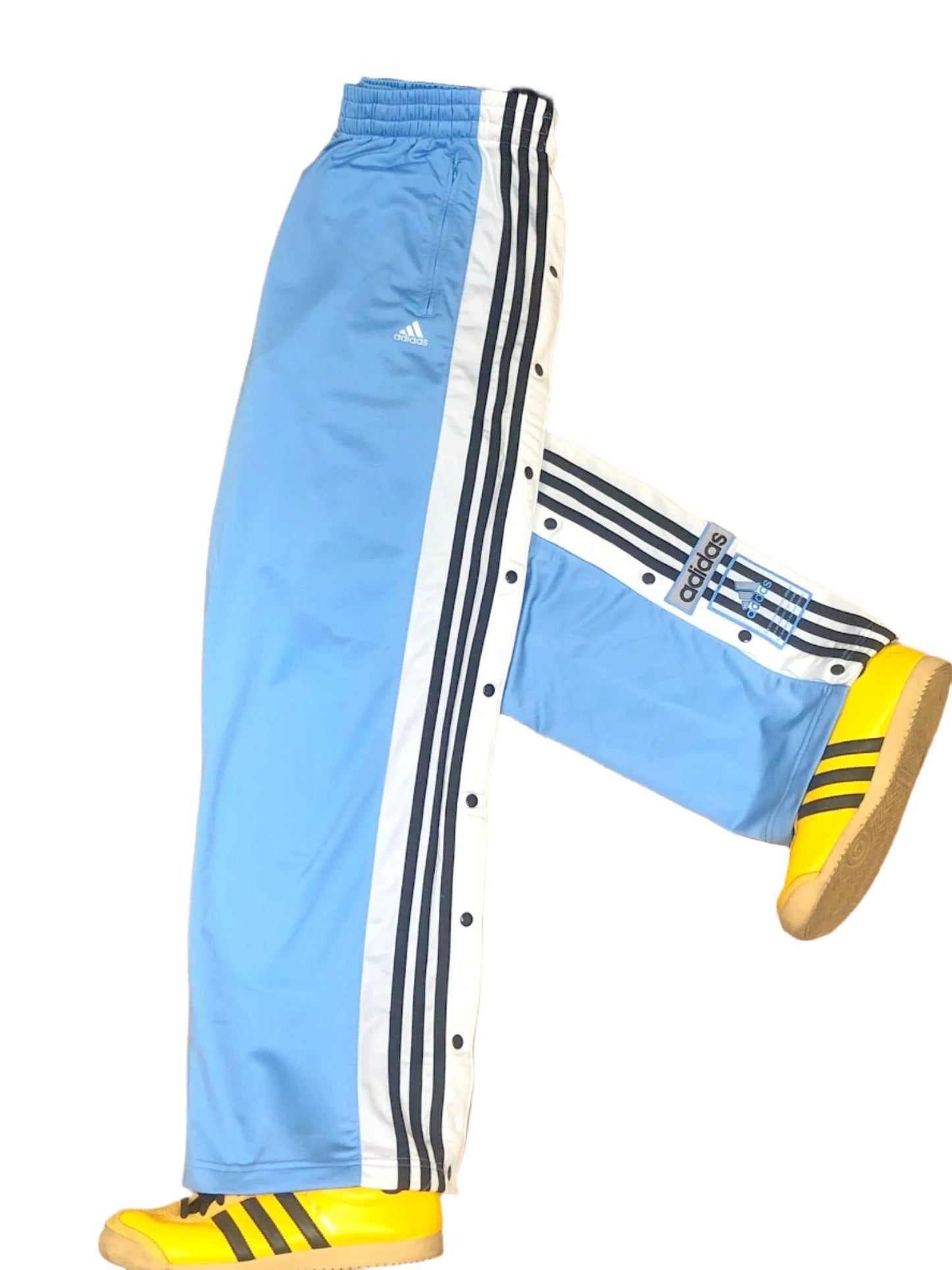 ADIDAS 90'S POPPERS TRACKSUIT BOTTOMS POPPERS BOTTOMS MEDIUM