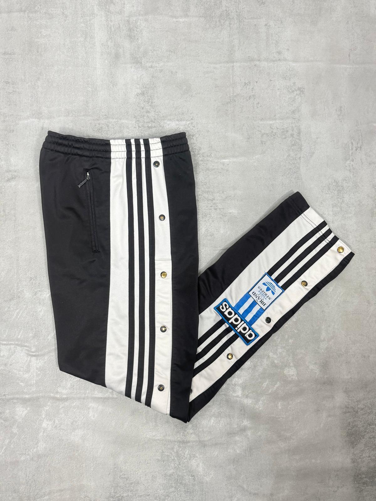 ADIDAS 90'S VINTAGE  POPPERS TRACKSUIT BOTTOMS POPPERS BOTTOMS D4 MEDIUM