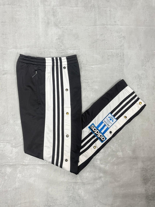 ADIDAS 90'S VINTAGE  POPPERS TRACKSUIT BOTTOMS POPPERS BOTTOMS D4 MEDIUM