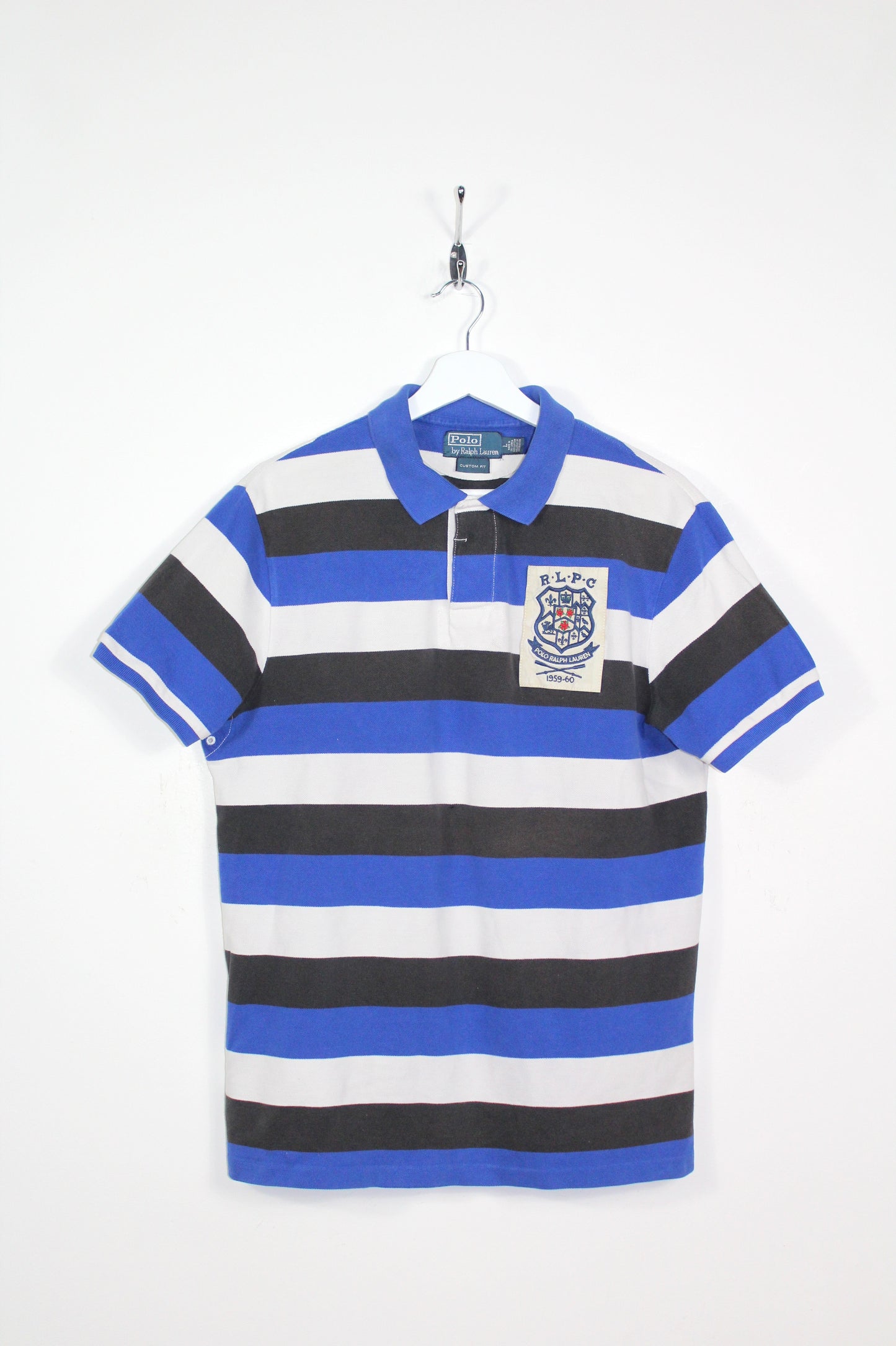 POLO RALPH LAUREN VINTAGE STRIPED RUGBY POLO SHIRT LARGE