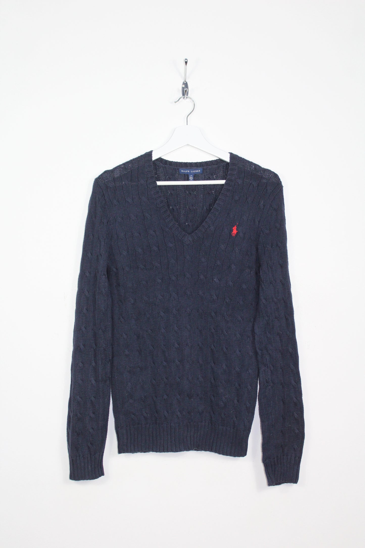 POLO RALPH LAUREN CABLE KNIT JUMPER LARGE (WOMEN'S)