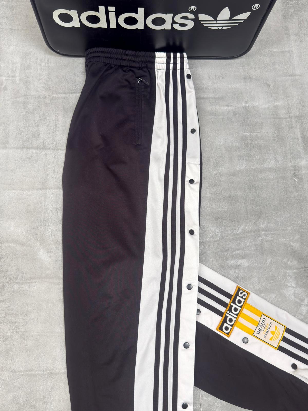 ADIDAS 90'S VINTAGE  POPPERS TRACKSUIT BOTTOMS POPPERS BOTTOMS D7 XL