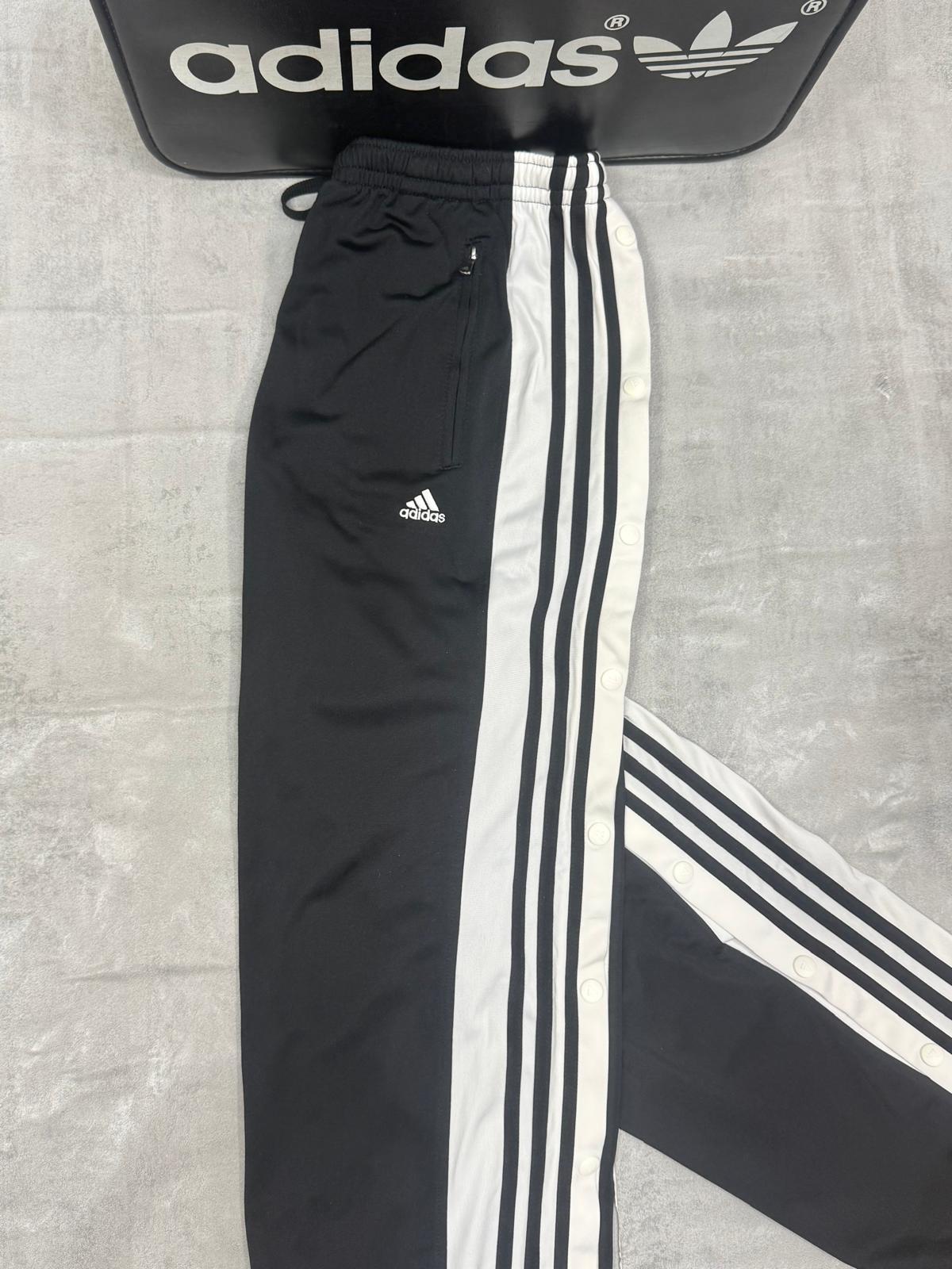 ADIDAS 90'S VINTAGE  POPPERS TRACKSUIT BOTTOMS POPPERS BOTTOMS MEDIUM