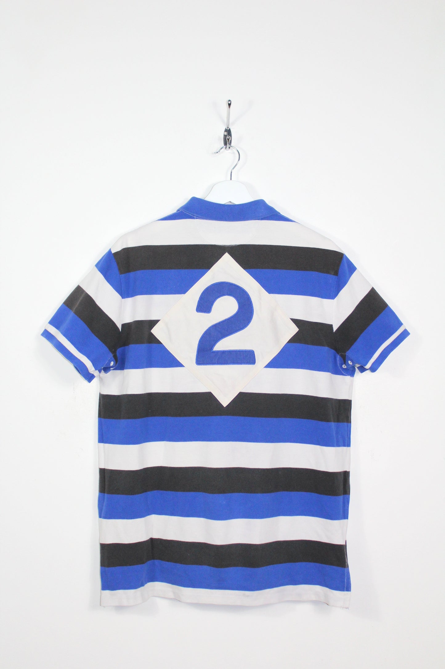 POLO RALPH LAUREN VINTAGE STRIPED RUGBY POLO SHIRT LARGE