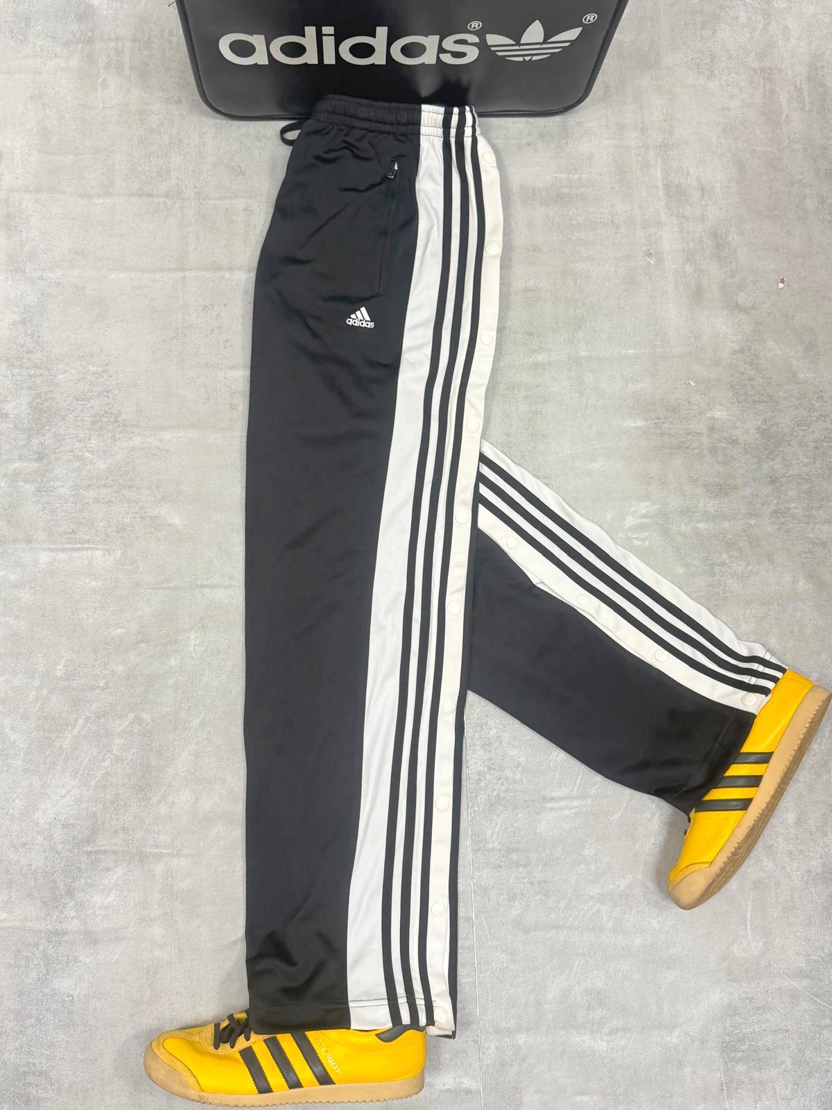 ADIDAS 90'S VINTAGE  POPPERS TRACKSUIT BOTTOMS POPPERS BOTTOMS MEDIUM