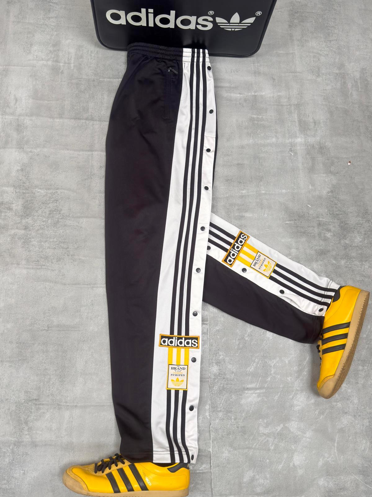 ADIDAS 90'S VINTAGE  POPPERS TRACKSUIT BOTTOMS POPPERS BOTTOMS D7 XL