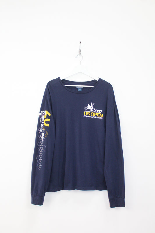 POLO RALPH LAUREN US OPEN 2007 LONG SLEEVE TENNIS T-SHIRT XL