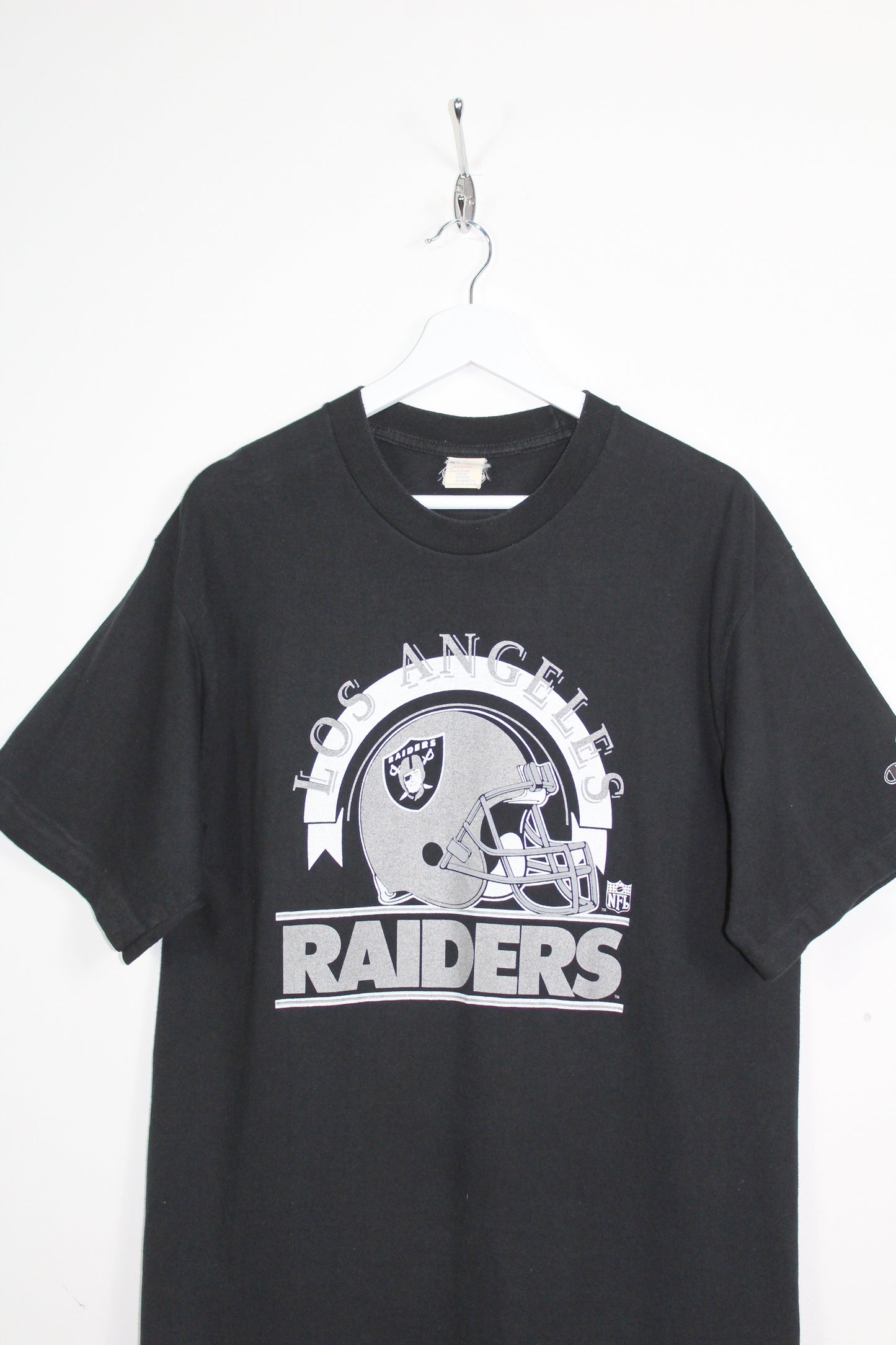 CHAMPION LOS ANGELES RAIDERS 90'S VINTAGE SINGLE STITCH NFL T-SHIRT LARGE