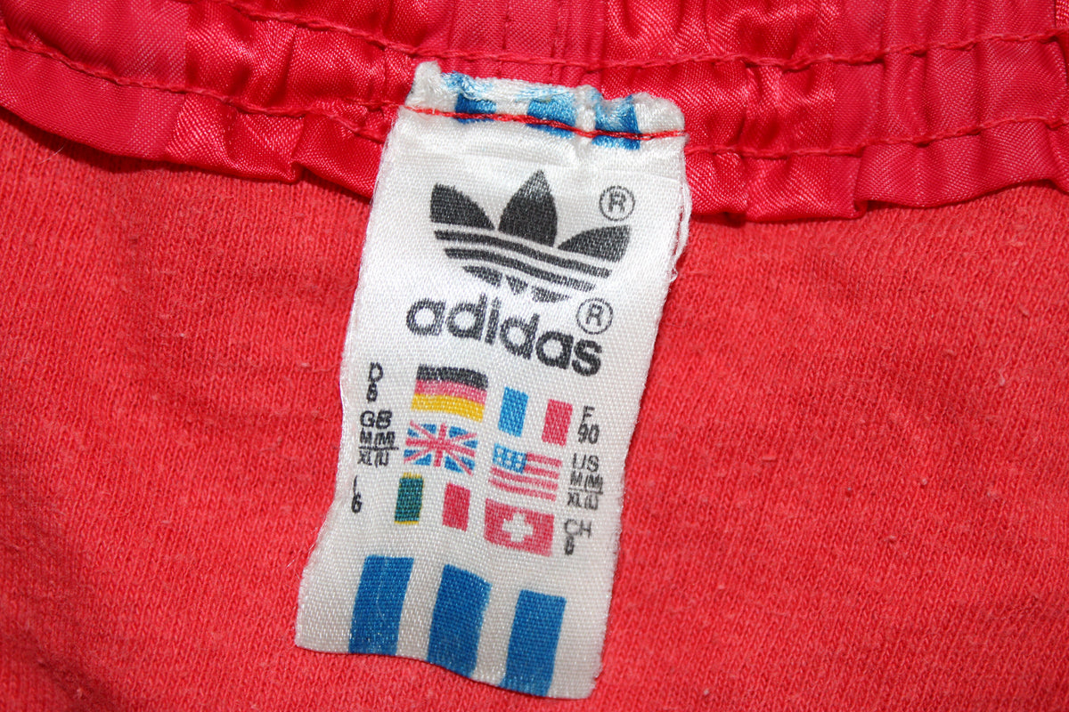 ADIDAS 80'S VINTAGE SHINY RUNNING SPRINTER NYLON SHORTS D6 LARGE