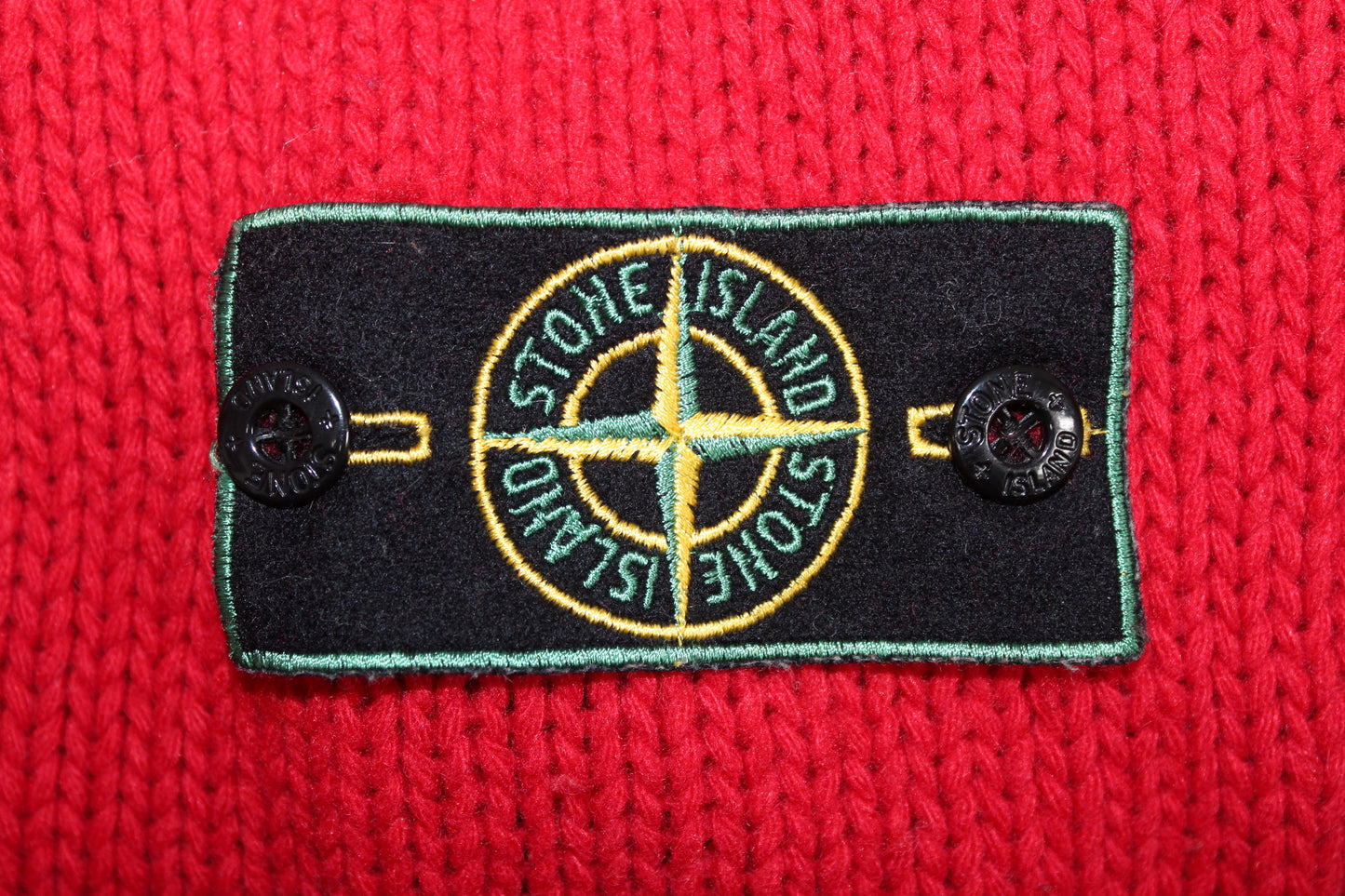 STONE ISLAND 80'S VINTAGE RIBBED WOOL KNIT SWEATSHIRT LARGE